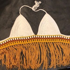 Crochet Crop Top w/ Fringe